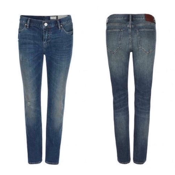 ALL SAINTS Hartford Ashby Distressed Low Rise Skinny Jeans - Picture 2 of 8